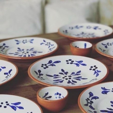 AZUL - A Loja da Cerâmica - Moyenne Assiette Fleur Bleue