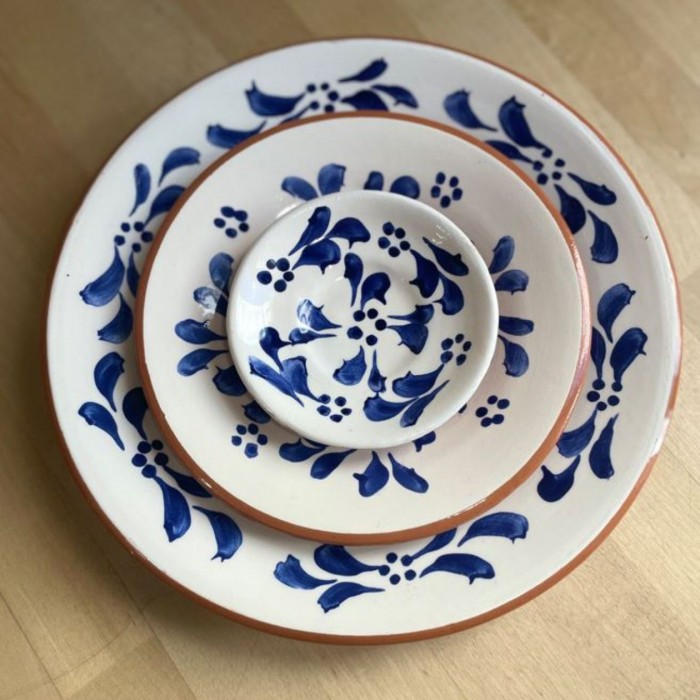 AZUL - A Loja da Cerâmica - Grande Assiette Fleur Bleue