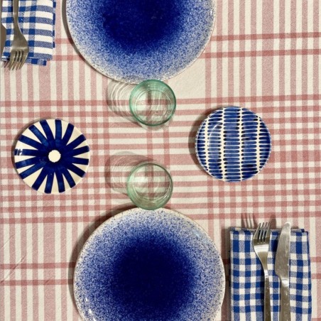 AZUL - Nappe à carreaux Vartan Rose