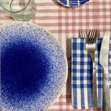 AZUL - Nappe à carreaux Vartan Rose