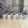 Petit vase vulcão quadrillé