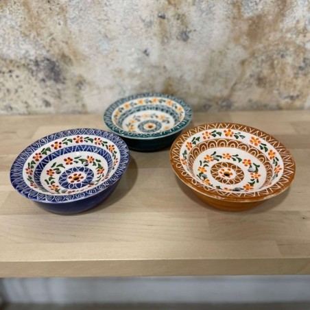 AZUL - A LOJA DA CERAMICA - Porte-Savon Flores
