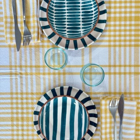AZUL - Nappe à Carreaux Vartan Jaune