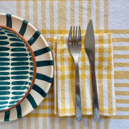 AZUL - Nappe à Carreaux Vartan Jaune