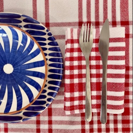 AZUL - Nappe à Carreaux Vartan Rouge