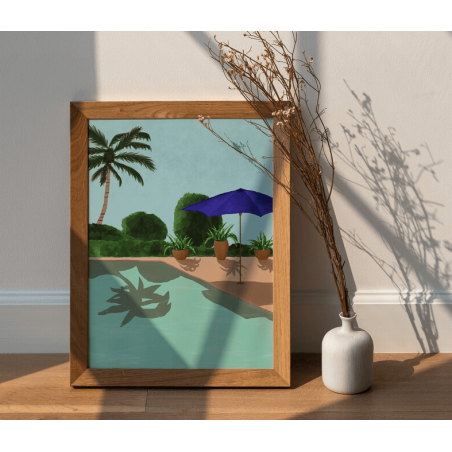 AZUL - EVA HALFERS - Journée d'été à la piscine illustration