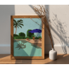 AZUL - EVA HALFERS - Journée d'été à la piscine illustration