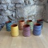 Petit vase vulcão lignes horizontales