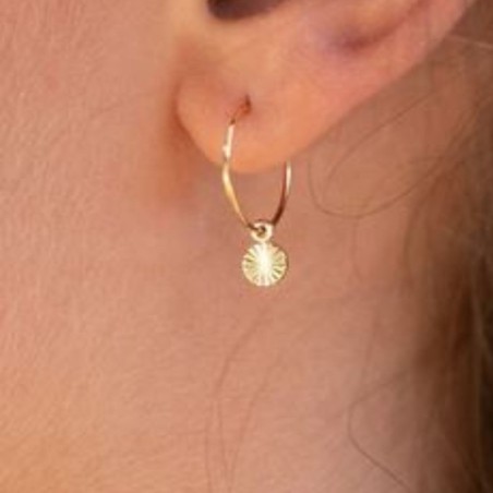 AZUL - Boucle d'oreille La Créole Mini Soleil - Laurence M