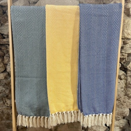 AZUL - Plaid Chevron Vert Pétrole