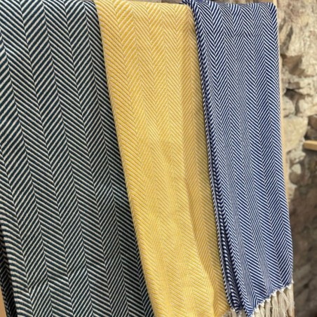 AZUL - Plaid Chevron Vert Pétrole