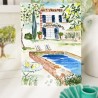AZUL - Affiche Aquerella - La Bastide - Hortense Jessua