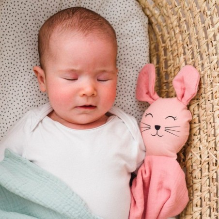 AZUL - Doudou Souris Coton Bio - APunt Barcelona