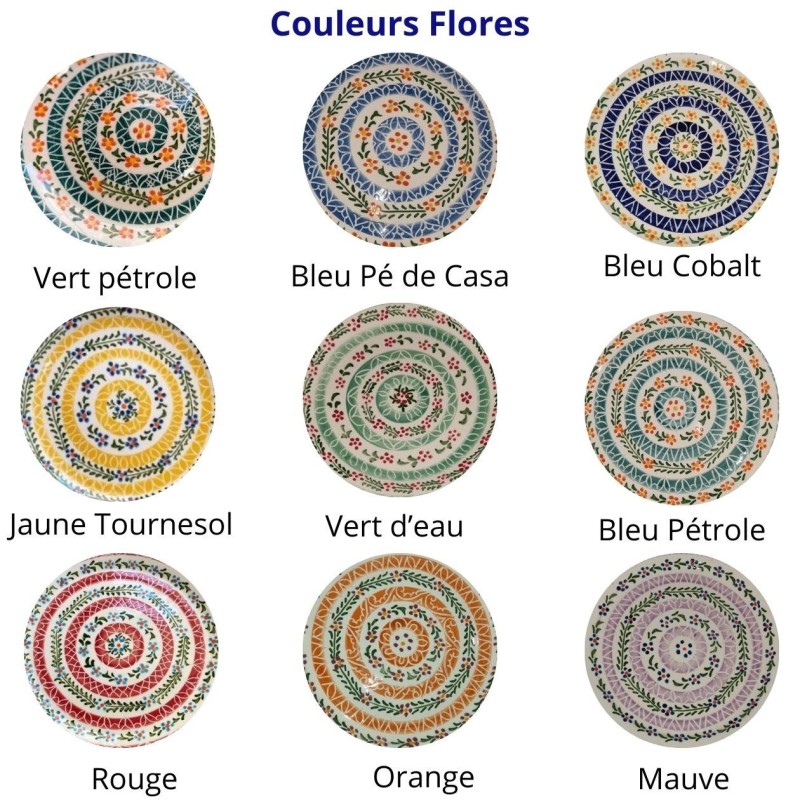 AZUL - A LOJA DA CERAMICA - Très Grande Assiette Flores