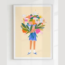 AZUL - Lila Lefranc - Affiche Souvenir de Marseille