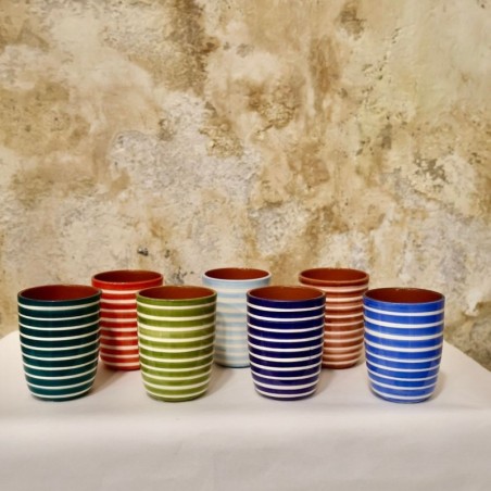 Tasse à café lignes horizontales