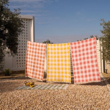 AZUL - Plaid de plage en gaze de coton - The Barine