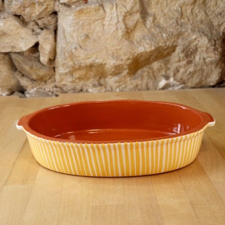 Petit plat oval listas