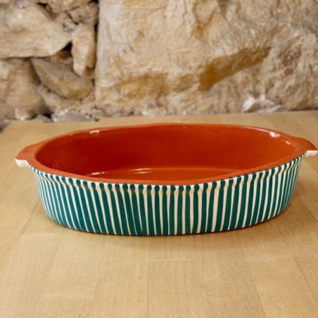 Petit plat oval listas