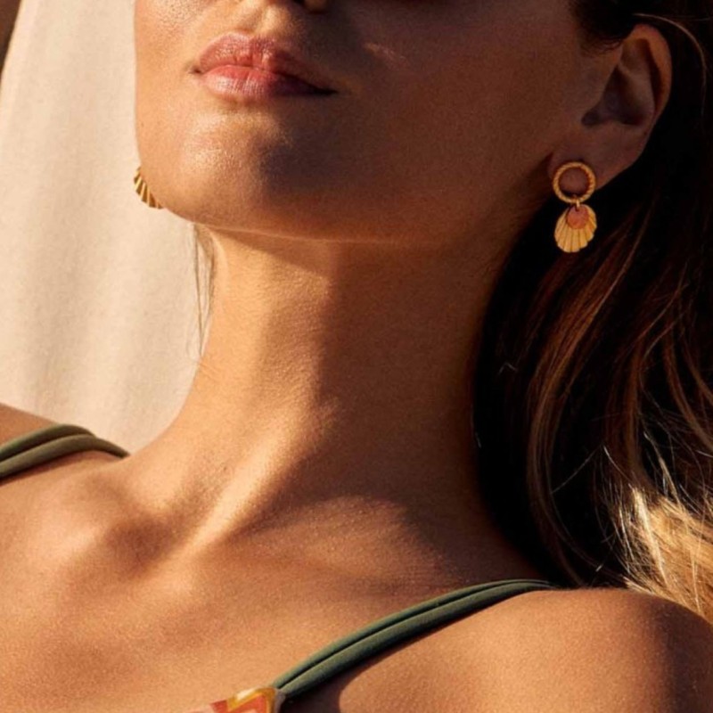 AZUL - Boucles d'oreilles Margherita Corail - Sofia Godinho