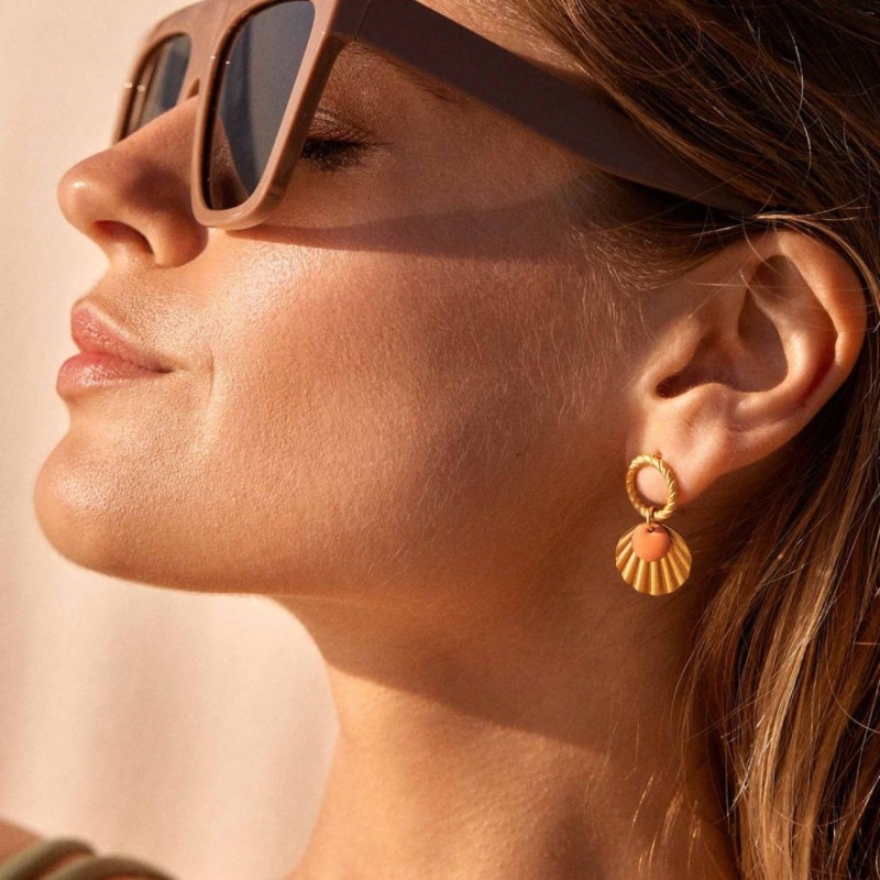 AZUL - Boucles d'oreilles Margherita Corail - Sofia Godinho