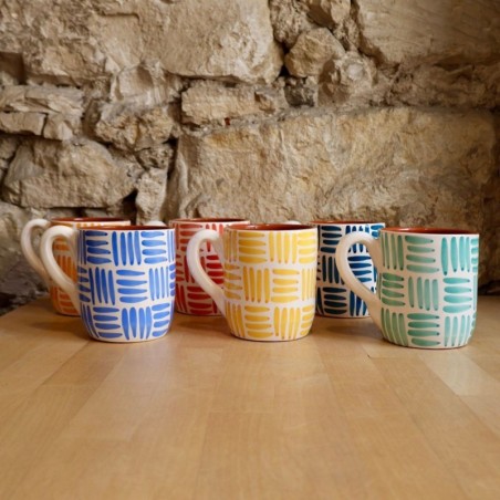 Grand mug arrondi ethnic