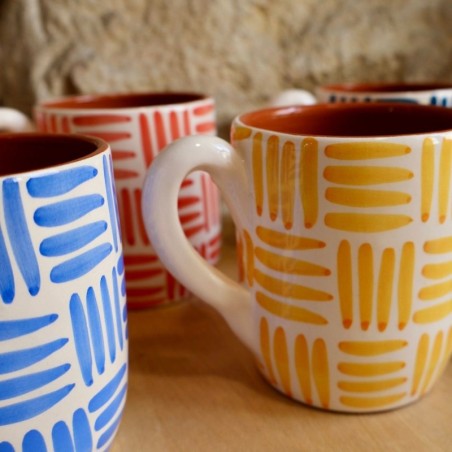 Grand mug arrondi ethnic