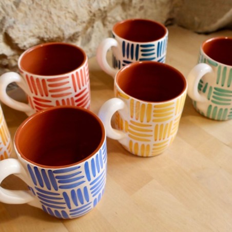 Grand mug arrondi ethnic