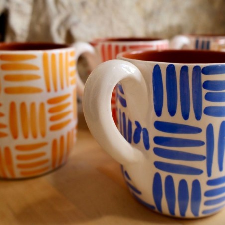Grand mug arrondi ethnic
