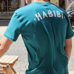 AZUL - LYOUM - T-shirt Habibi Dos Vert