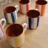 Grand mug arrondi lignes claires / foncées