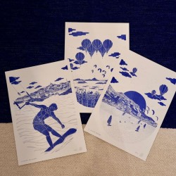 AZUL - Bérengère Bouan - Illustration Illustration Marseille Olympique 2024 Bleu