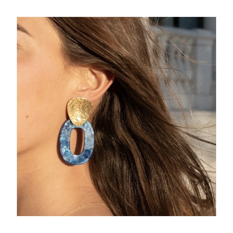AZUL - LAURENCE M - Boucles d'oreille La Marbrée