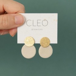 Azul - Boucles d'Oreilles Roseline Beige - Cleo