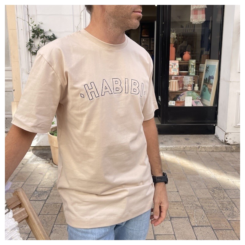 AZUL - T-Shirt Loose Habibi Ecru - LYOUM