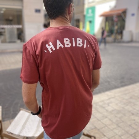 AZUL - T-Shirt Habibi rouge brique - LYOUM