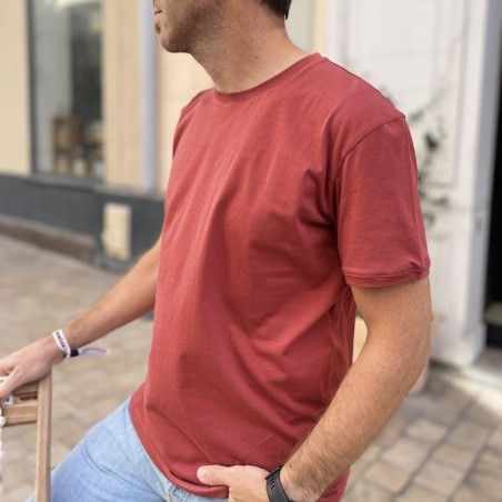 AZUL - T-Shirt Habibi rouge brique - LYOUM