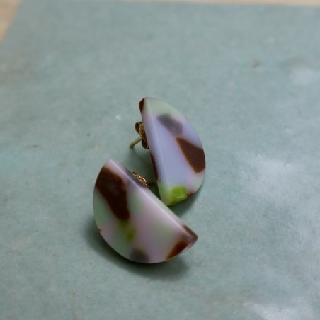 AZUL - Boucles d'oreilles demi lune - Beira