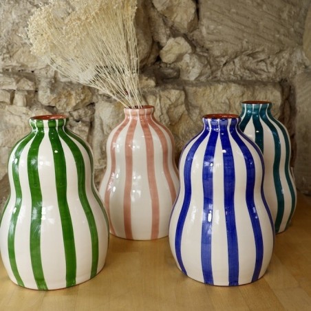 Vase Gourde en terre cuite artisanale
