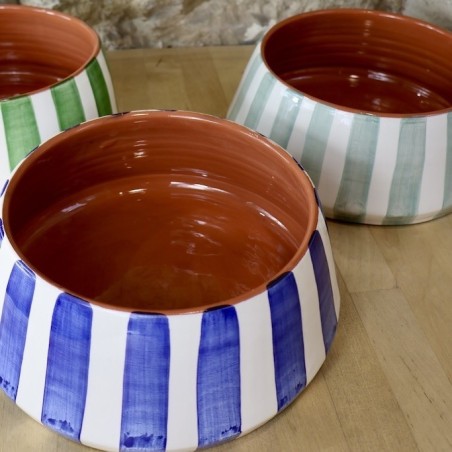 Grand saladier bold rayé