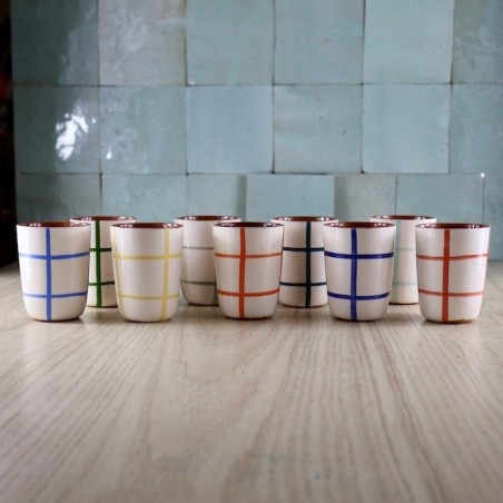 Tasse à café quadrillée