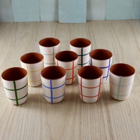 Tasse à café quadrillée