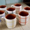 Petit mug arrondi quadrillé