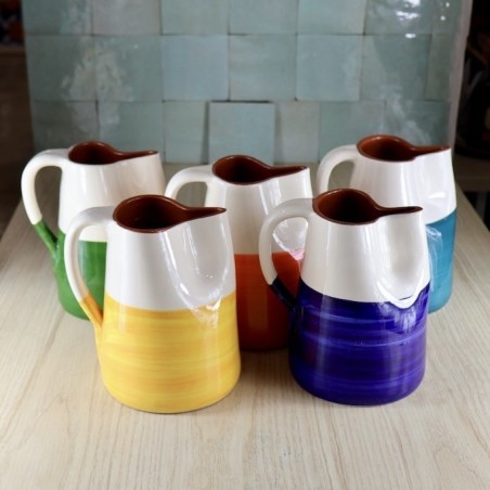 Pichet bicores en terre cuite artisanale - 1L