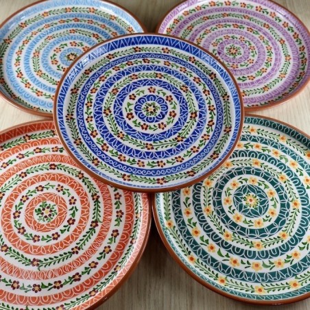 AZUL - A LOJA DA CERAMICA - Plat à Pizza Flores