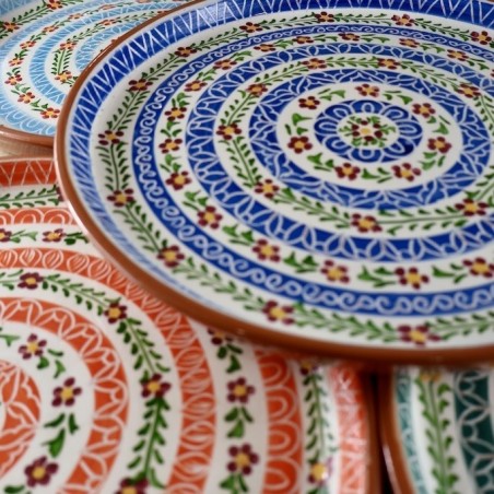 AZUL - A LOJA DA CERAMICA - Plat à Pizza Flores