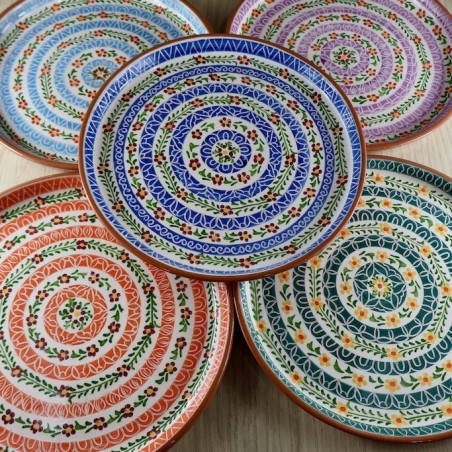 AZUL - A LOJA DA CERAMICA - Plat à Pizza Flores