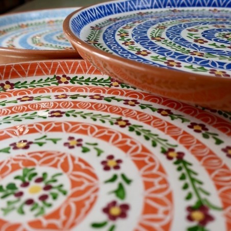 AZUL - A LOJA DA CERAMICA - Plat à Pizza Flores