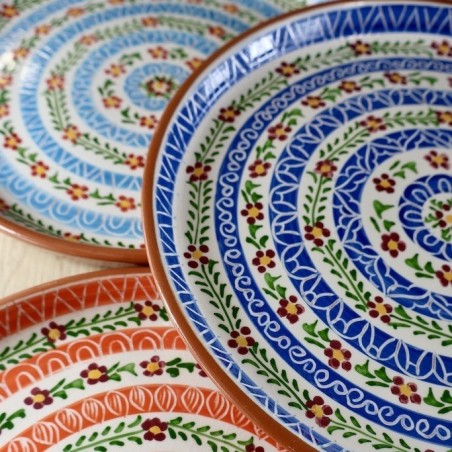 AZUL - A LOJA DA CERAMICA - Plat à Pizza Flores