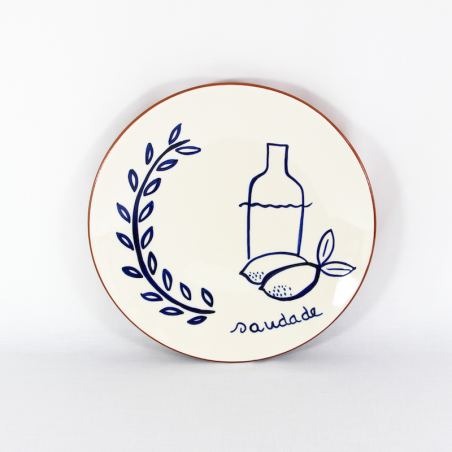AZUL - Très Grande Assiette "Es o meu raio de sol" Saudade Azul - Ollarus